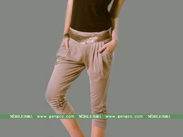竹纤维女式哈伦裤8003-2